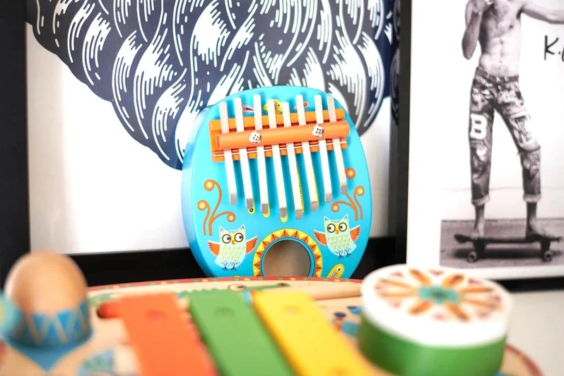 Holz-Kalimba-Instrument - Eule
