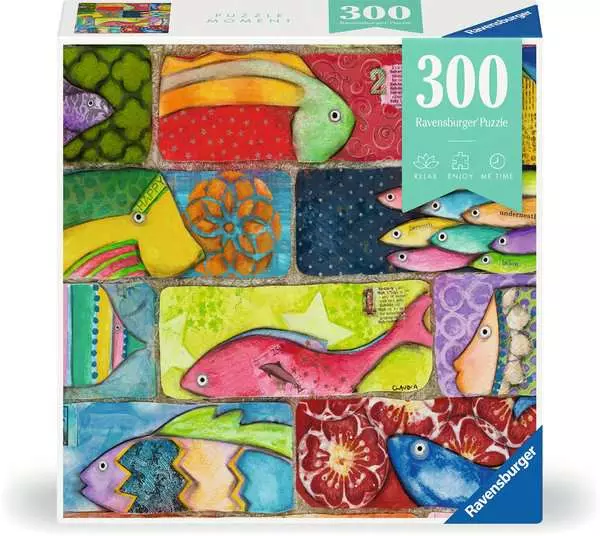 DMG Ravensburger Puzzle Moment - Splashy Fish Tiles (300pcs) (DAMAGED BOX)
