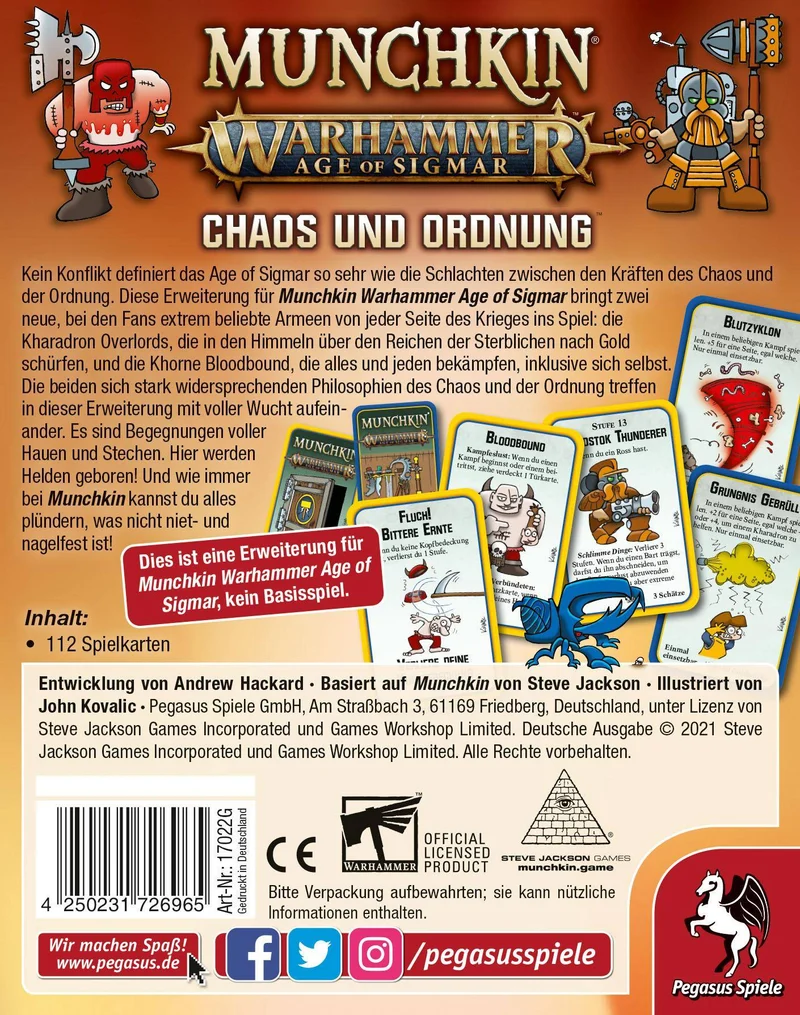 Munchkin Warhammer Age of Sigmar: Chaos und Ordnung [Erw.]