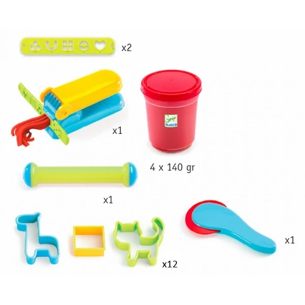 Knetmasse-Set - 21 Teile