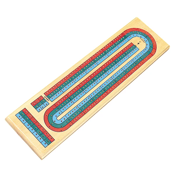 3-lane Wood Cribbage Board