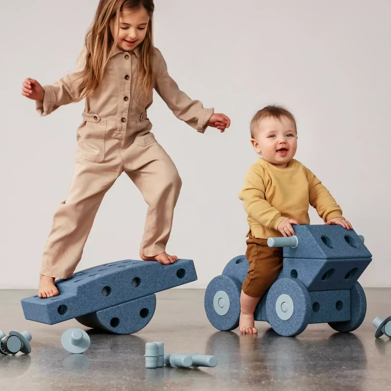 Kreative Bausteine zur Förderung der Grobmotorik Dreamer Set – blau 25 in 1