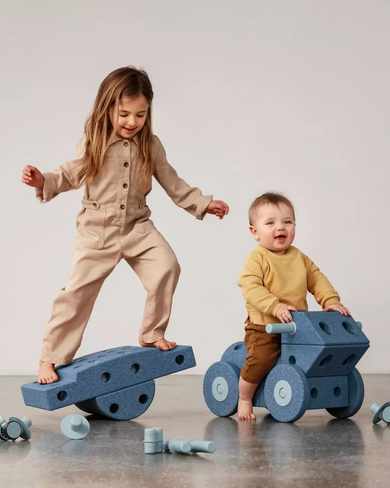Kreative Bausteine zur Förderung der Grobmotorik Dreamer Set – blau 25 in 1