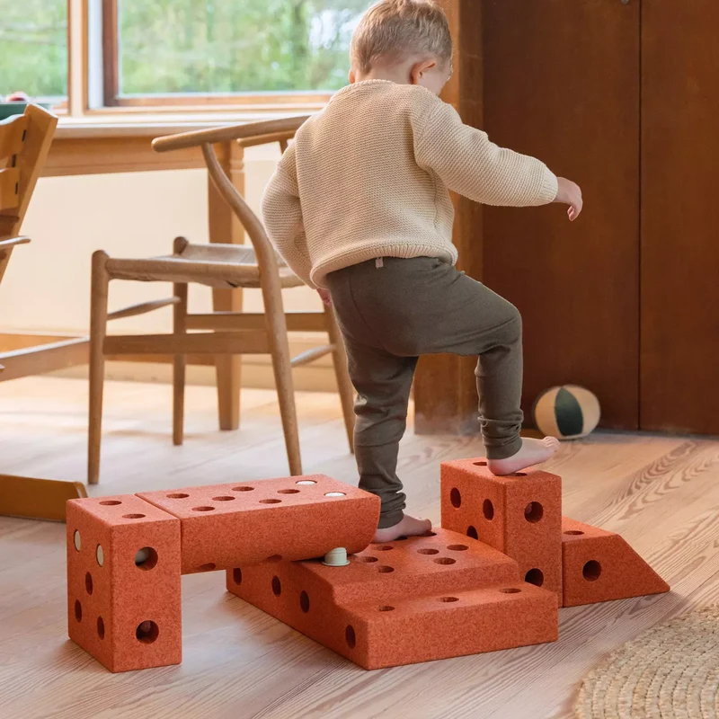 Kreative Bausteine zur Förderung der Grobmotorik Explorer Set – orange 15 in 1