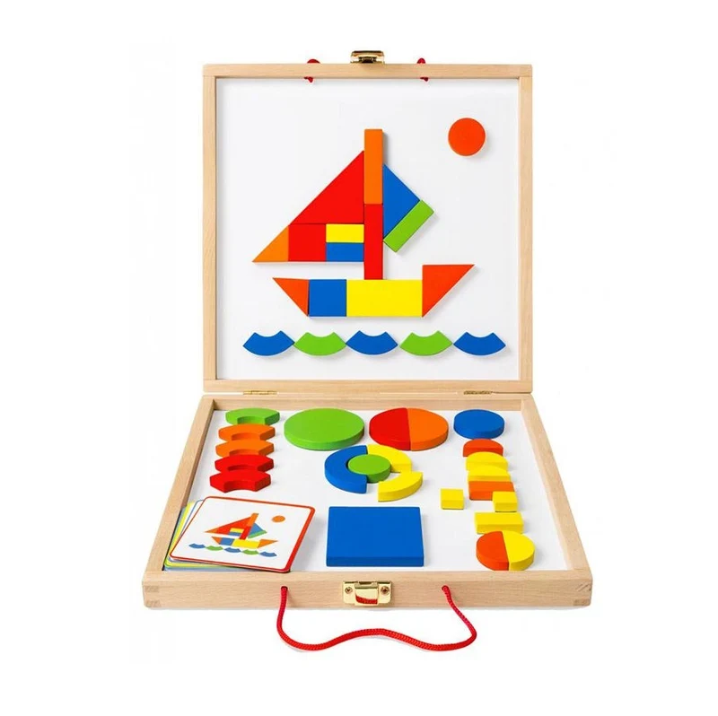 Holzmagnete Puzzle im Koffer – Geoform