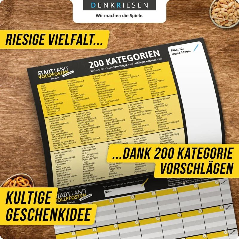 Stadt Land Vollpfosten - Do It Yourself Edition (DinA4-Format)