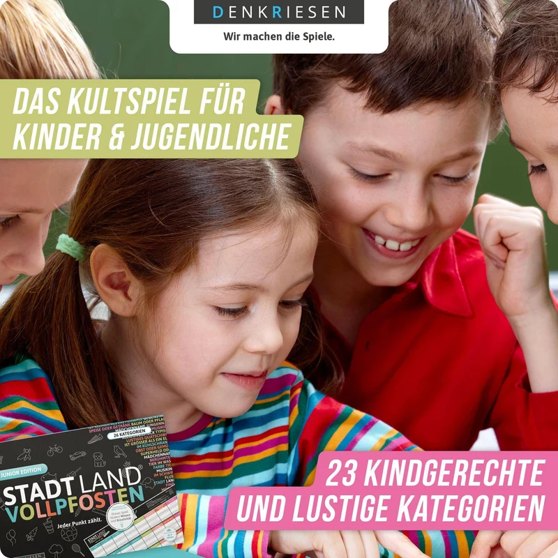 Stadt Land Vollpfosten - Junior Edition (DinA4-Format)