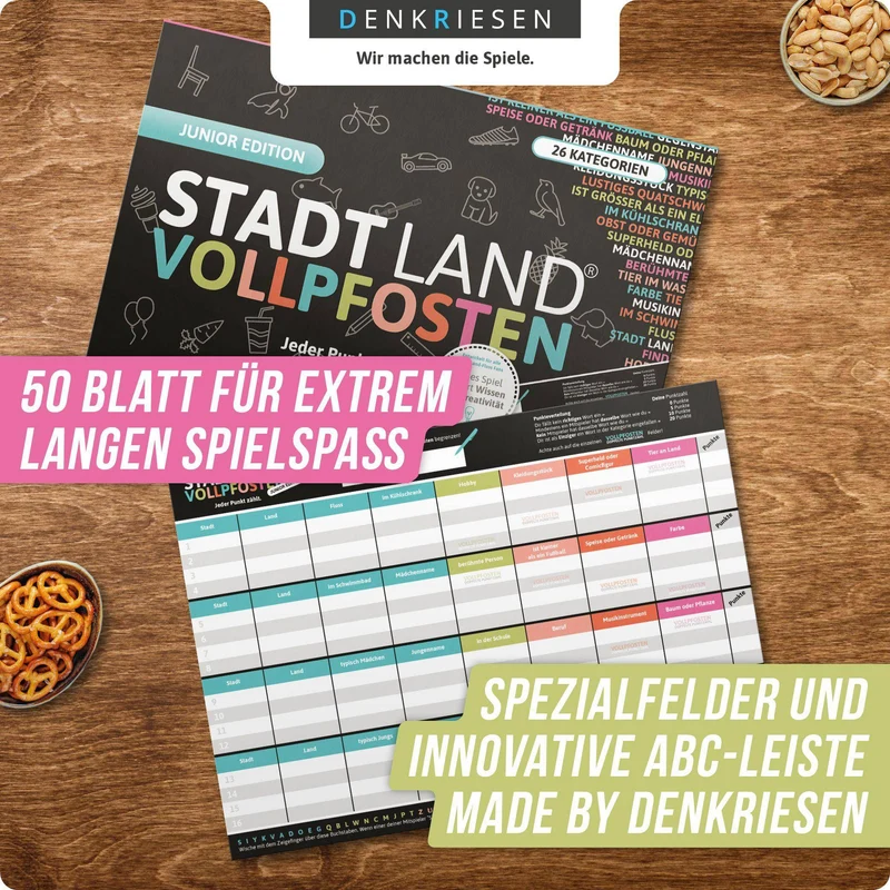 Stadt Land Vollpfosten - Junior Edition (DinA4-Format)