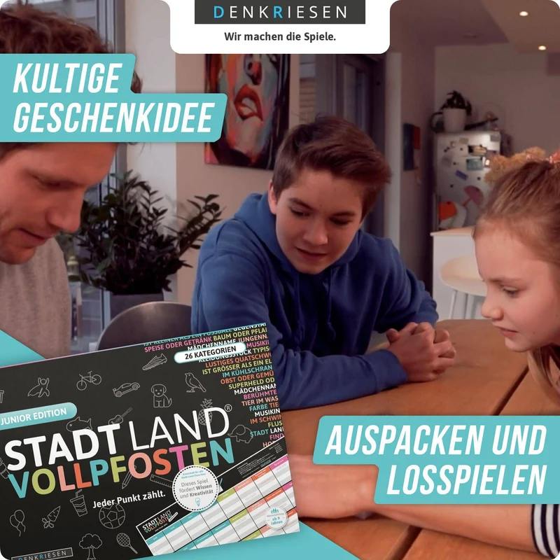 Stadt Land Vollpfosten - Junior Edition (DinA4-Format)