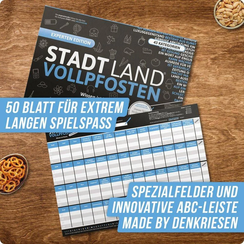 Stadt Land Vollpfosten - Experten Edition (DinA3-Format)