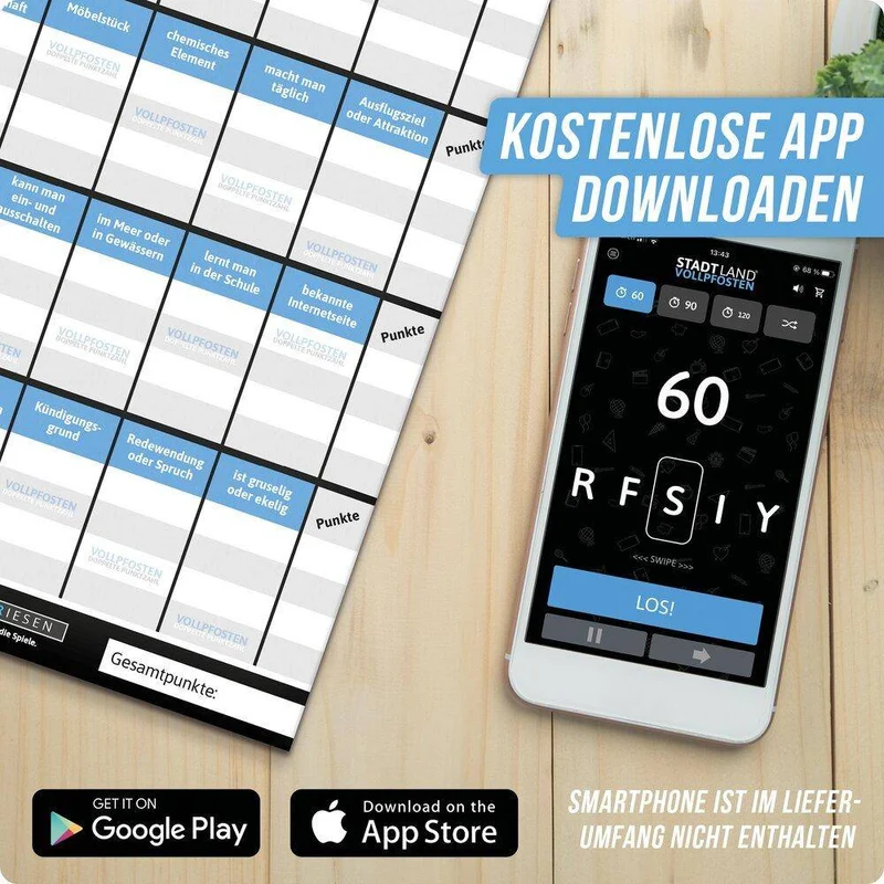 Stadt Land Vollpfosten - Experten Edition (DinA3-Format)
