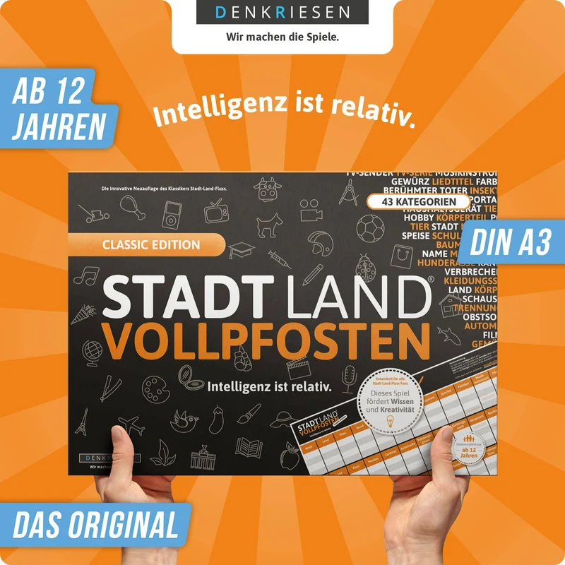 Stadt Land Vollpfosten - Classic Edition (DinA3-Format)
