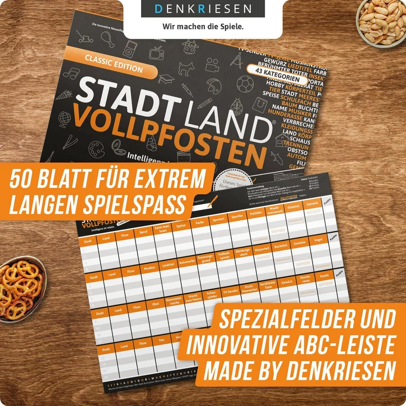 Stadt Land Vollpfosten - Classic Edition (DinA3-Format)