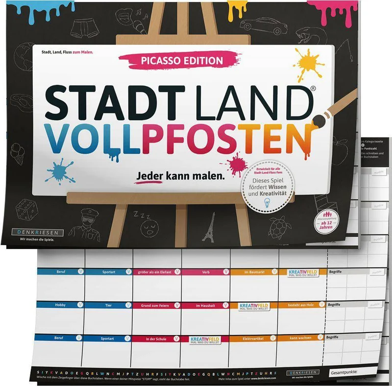 Stadt Land Vollpfosten - Picasso Edition (DinA3-Format)