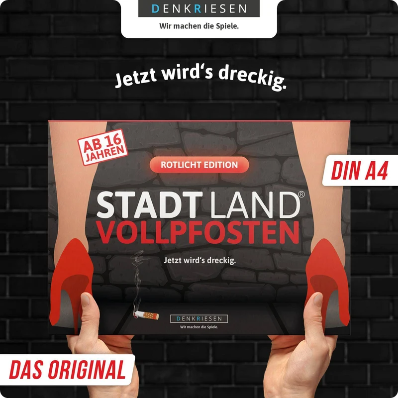 Stadt Land Vollpfosten - Rotlicht Edition (DinA4-Format)