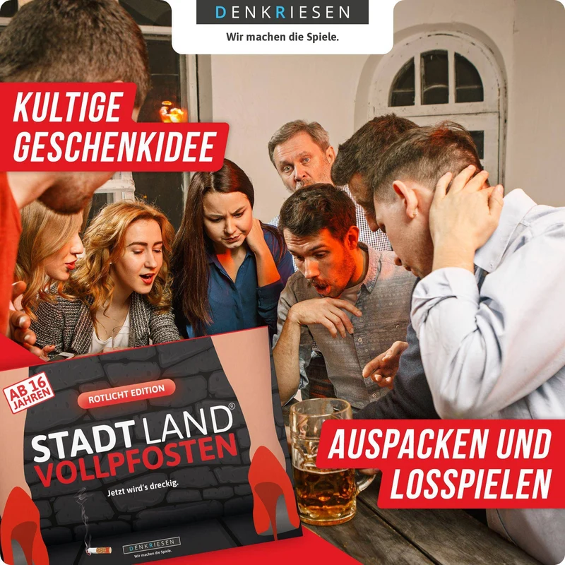 Stadt Land Vollpfosten - Rotlicht Edition (DinA4-Format)