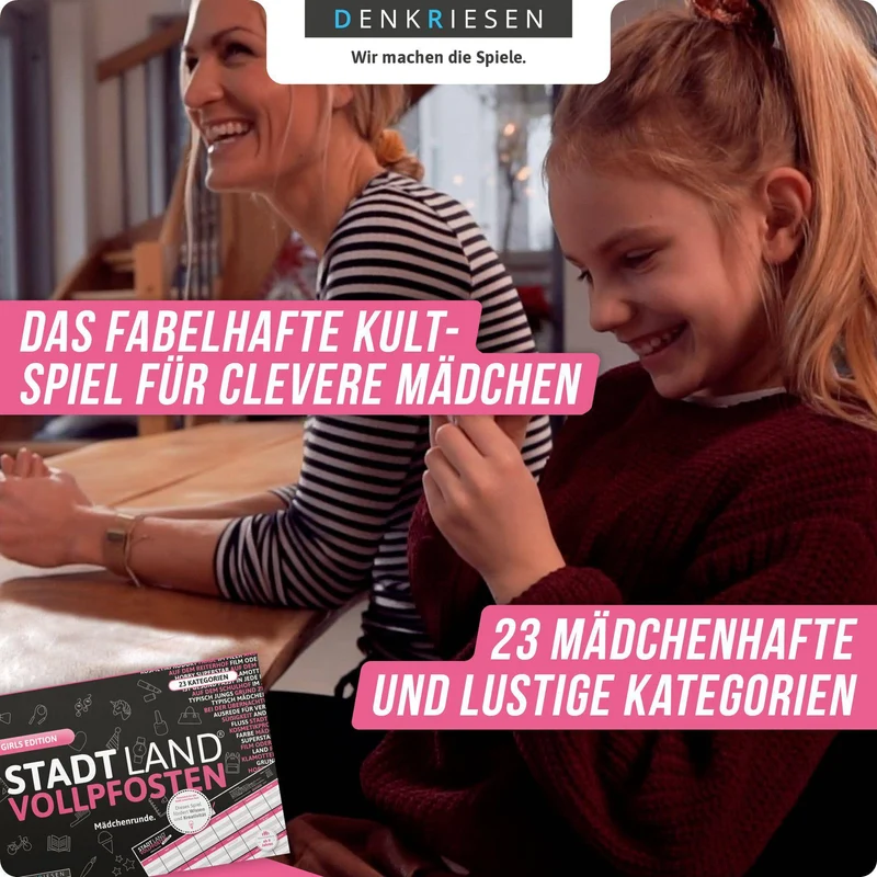 Stadt Land Vollpfosten - Girls Edition (DinA4-Format)