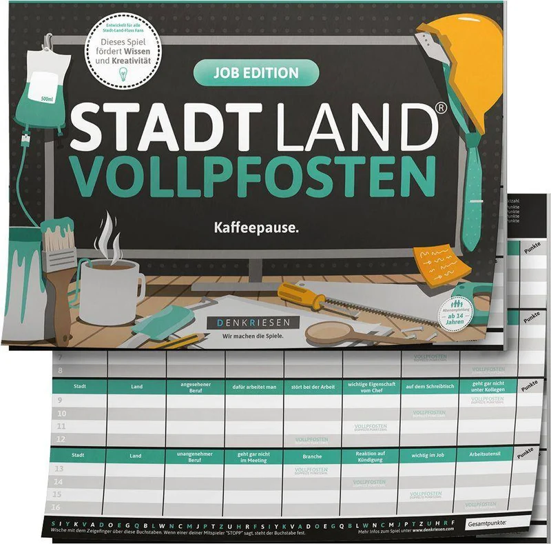 Stadt Land Vollpfosten - Job Edition (DinA4-Format)