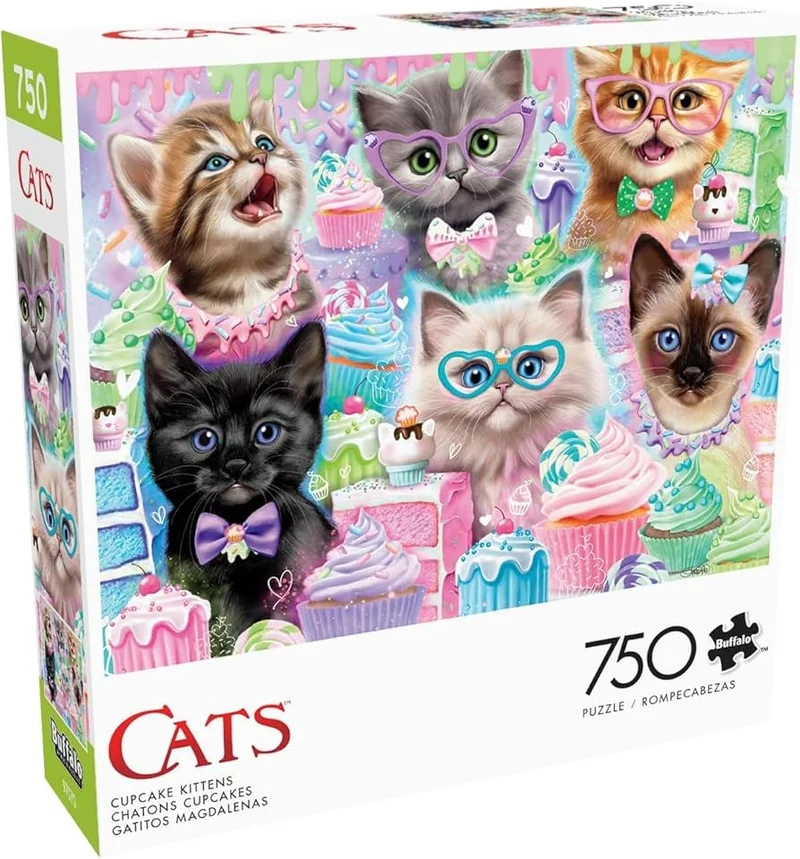 PFG Cats - Cupcake Kittens (750pcs) (Usage/Used -PUZZLES FOR GOOD)