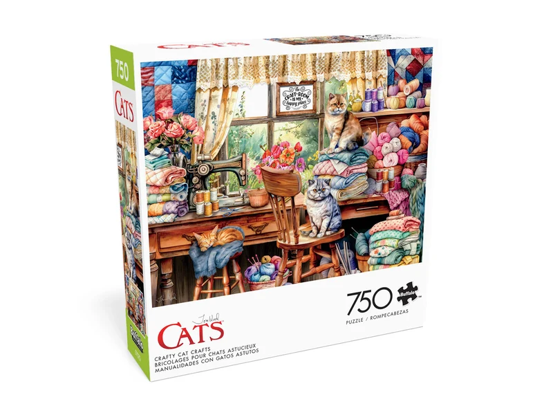PFG Cats - Crafty Cat Crafts (750pcs) (Usage/Used -PUZZLES FOR GOOD)