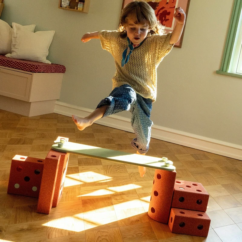 Beams Balance Board – Burnt Orange/Dusty Green 2 Stück