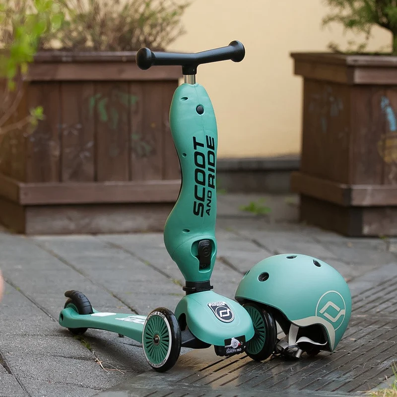 Roller und Fahrrad 2in1 Highwaykick 1-5 Jahre - Forest