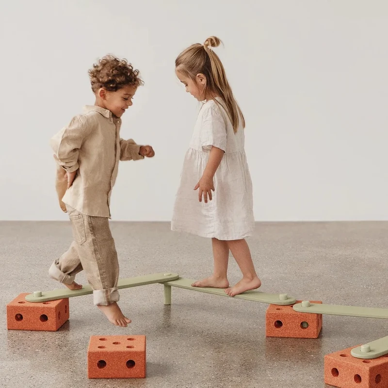 Balance Track Set – Burnt Orange/Dusty Green