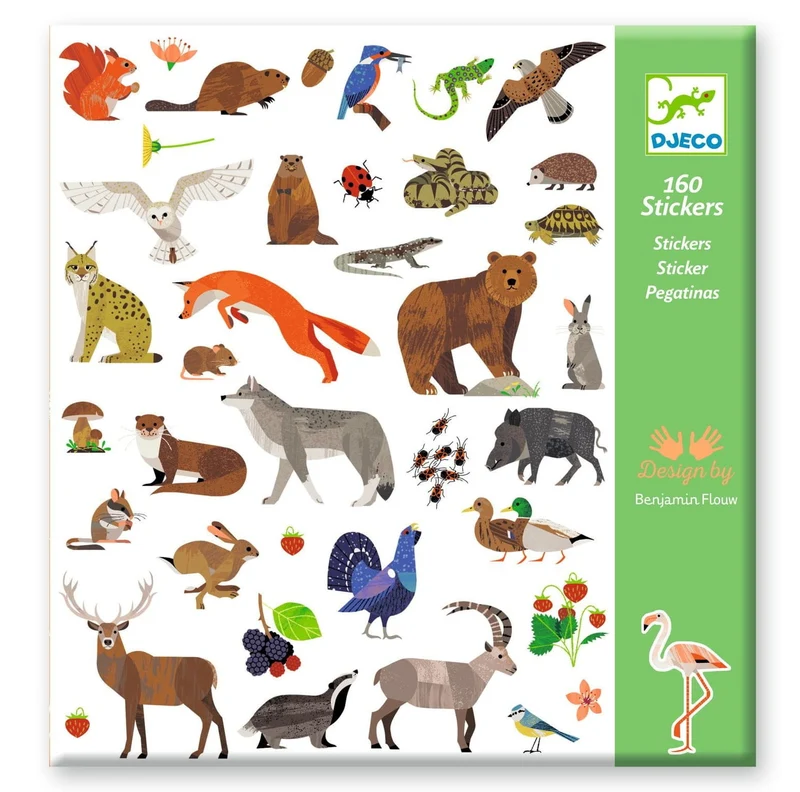 Stickerset 160 Stück – Fauna