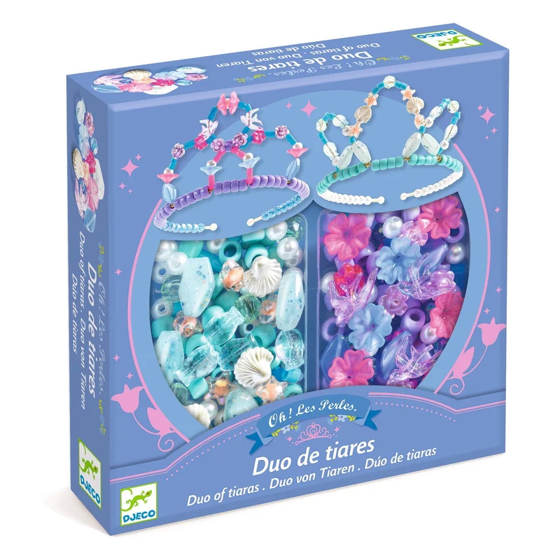 Schmuckset – 2 blaue Diademe