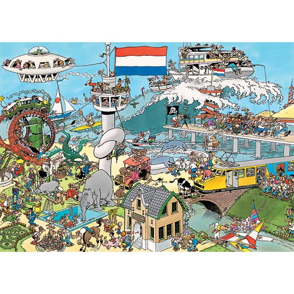 PFG JVH 2-in-1 Traffic Chaos/By Air, Land & Sea (2×1000 pieces) (UsageUsed – PUZZLES FOR GOOD)