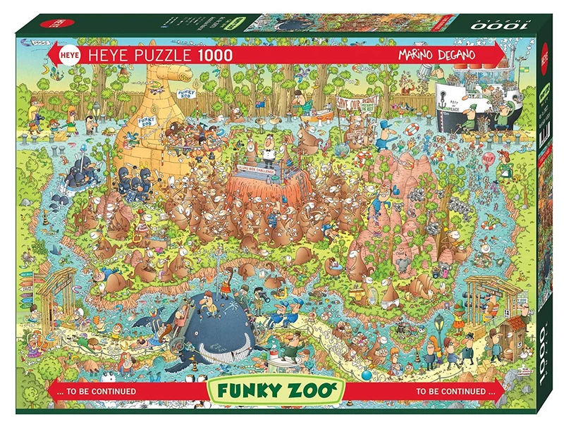 PFG Funky Zoo: Australian Habitat, Marino Degano (1000pcs) (UsageUsed – PUZZLES FOR GOOD)