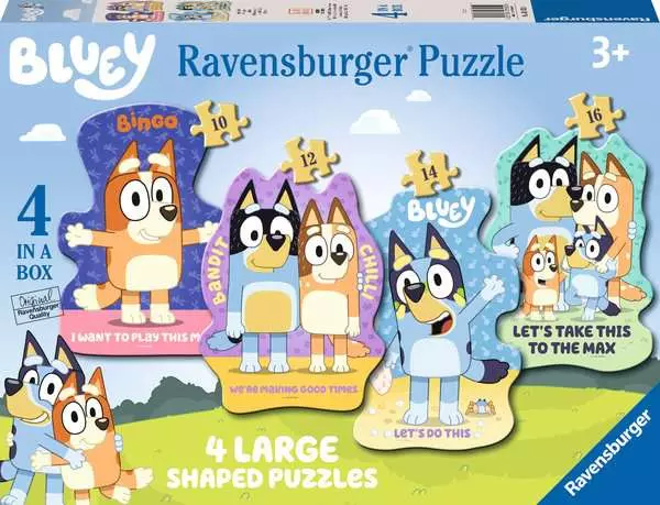 Ravensburger Bluey (4 Large Shaped) (10, 12, 14, 16pcs)