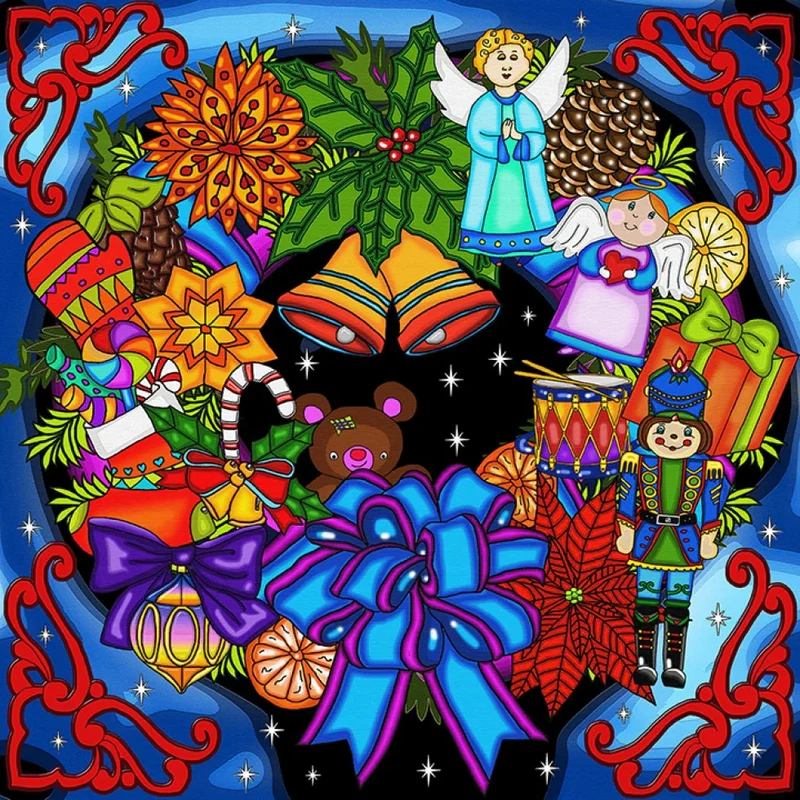 Diamond Painting - Couronne de Noel/Christmas Wreath, Anie Maltais