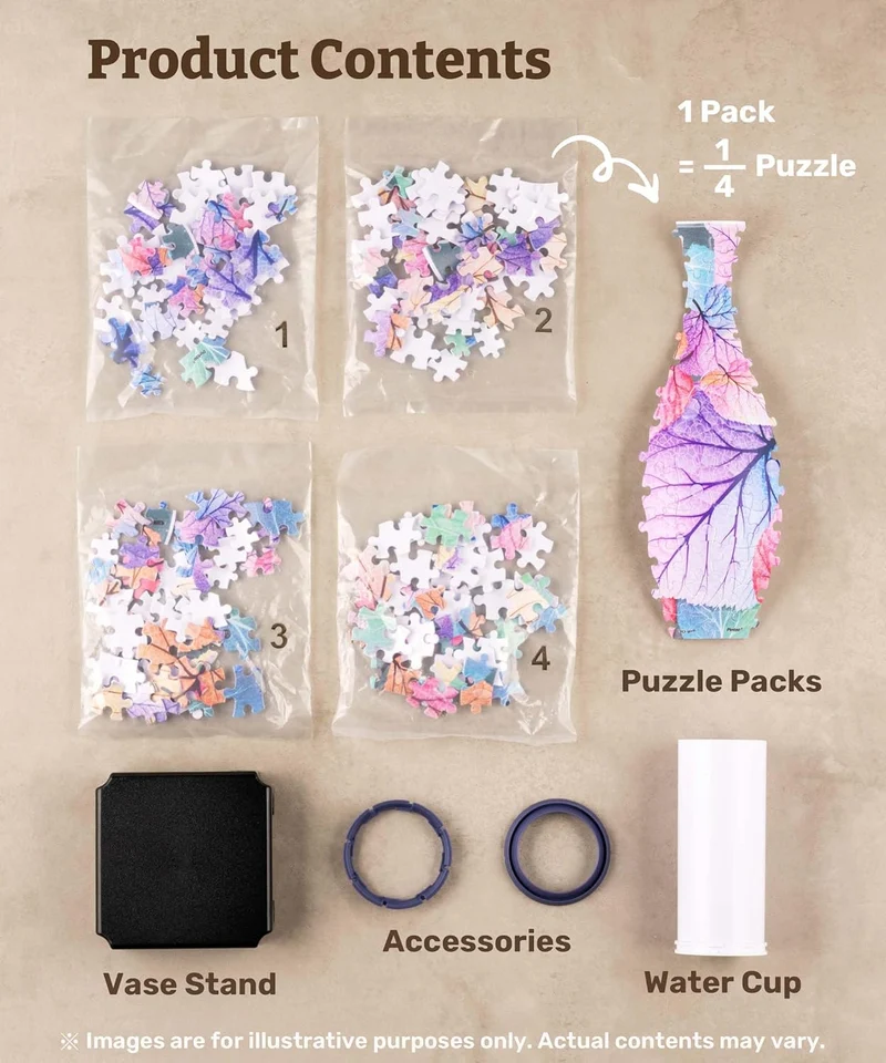 DMG 3D Puzzle Vase - Colorful Leaves (DAMAGED BOX)