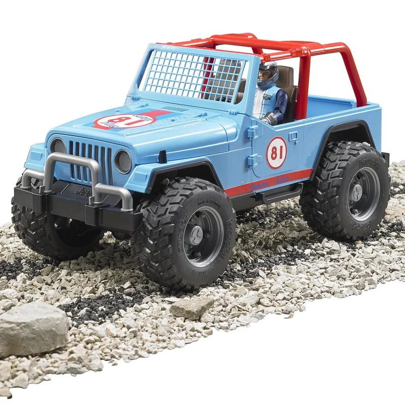 Bruder Jeep Cross Country Racer blau mit Rennfahrer