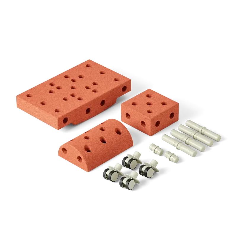 Kreative Bausteine zur Förderung der Grobmotorik Curiosity Set – orange 10w1