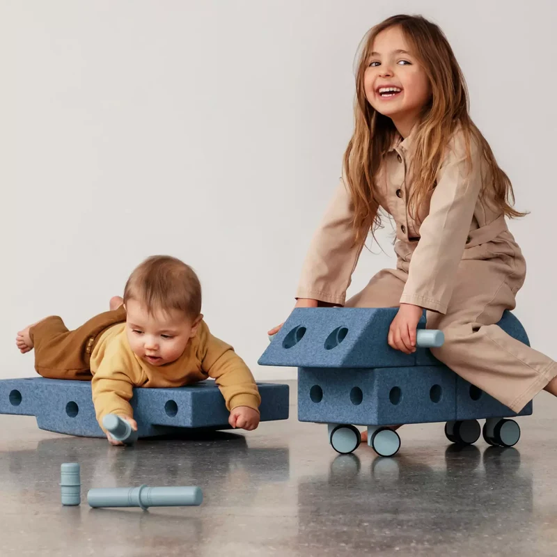 Kreative Bausteine zur Förderung der Grobmotorik Explorer Set – blau 15w1