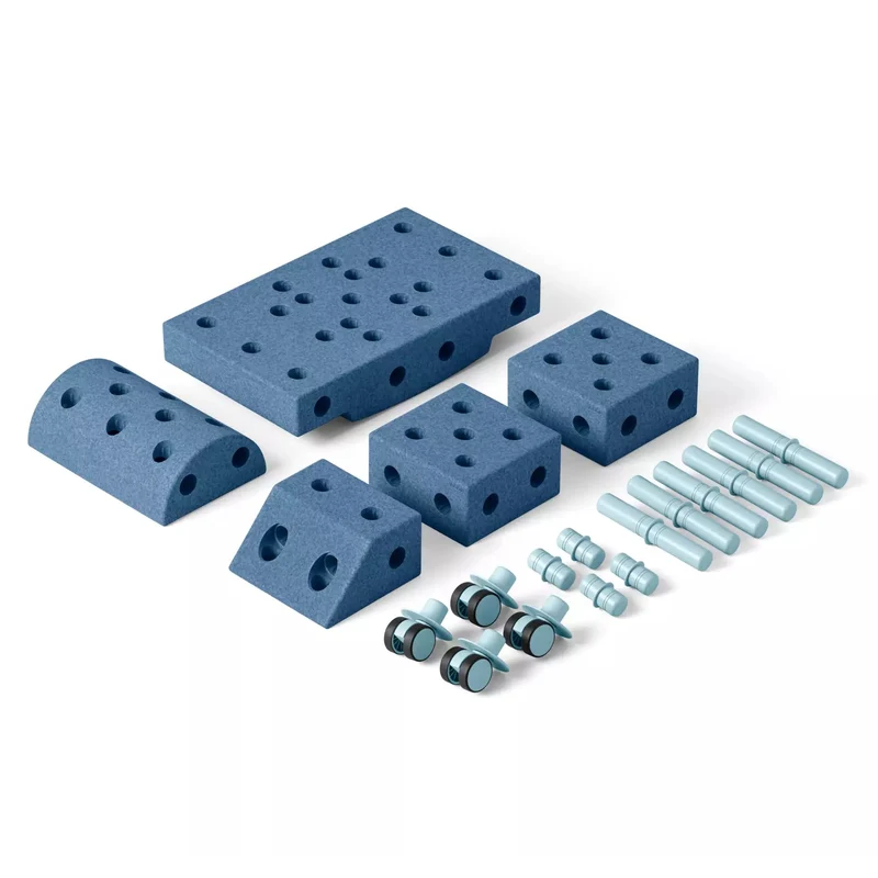 Kreative Bausteine zur Förderung der Grobmotorik Explorer Set – blau 15w1