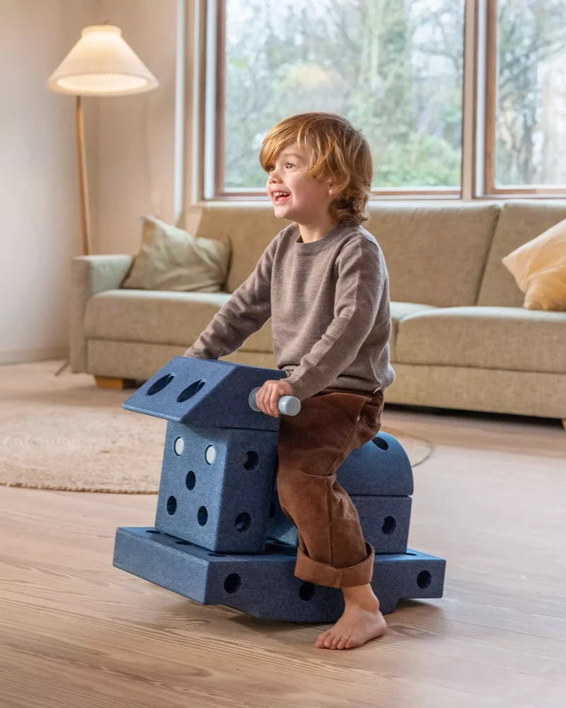 Kreative Bausteine zur Förderung der Grobmotorik Explorer Set – blau 15w1