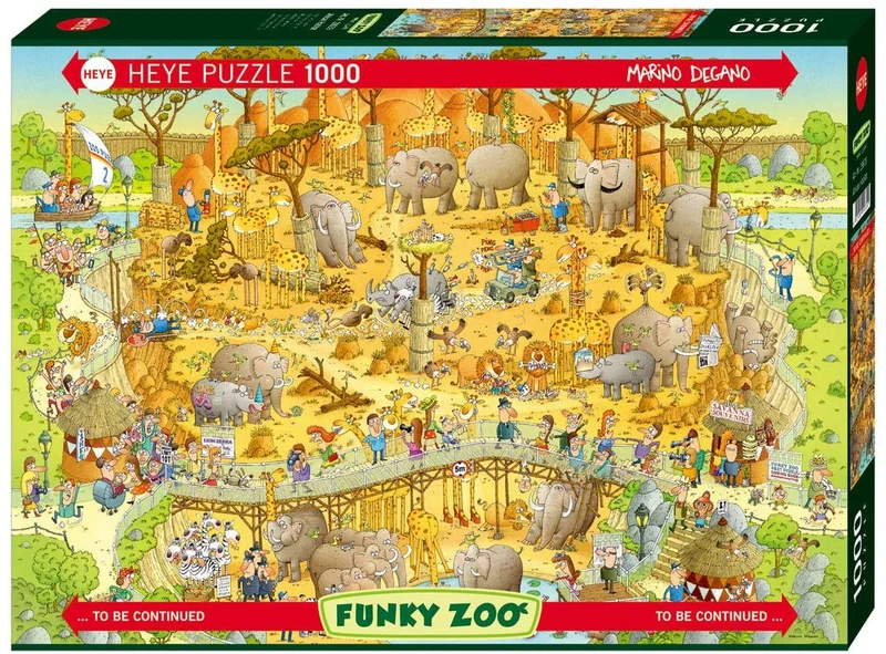 PFG Funky Zoo: African Habitat, Marino Degano (1000pcs) (UsageUsed – PUZZLES FOR GOOD)