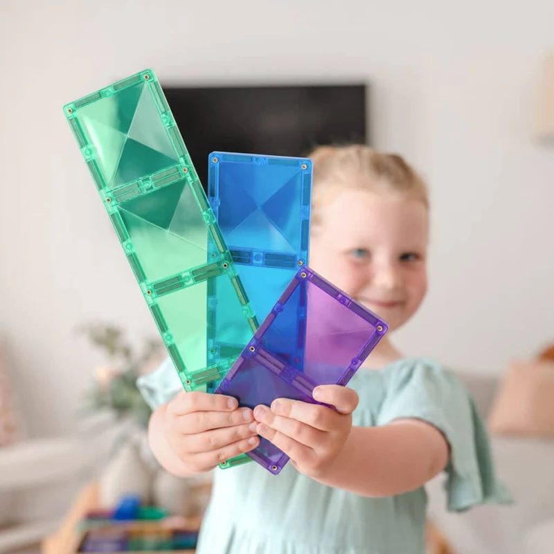 Magnetbausteine - Regenbogen Rechteck Pack 18 Teile