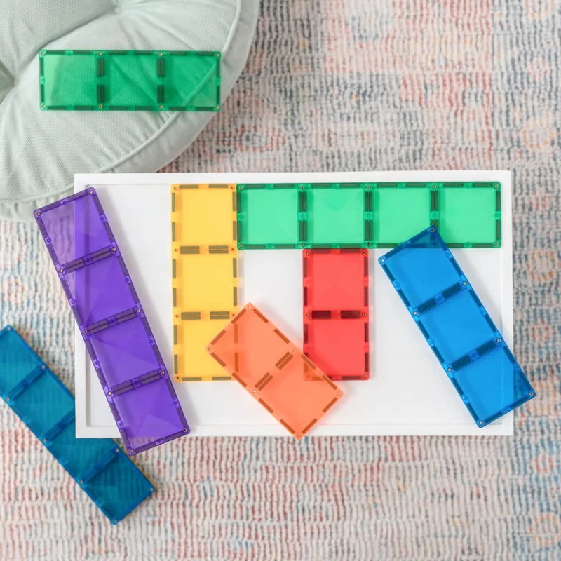 Magnetbausteine - Regenbogen Rechteck Pack 18 Teile