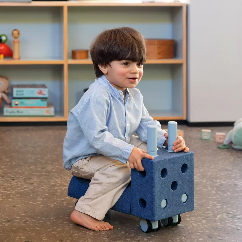 Kreative Bausteine zur Förderung der Grobmotorik Curiosity Set – blau 10 in 1