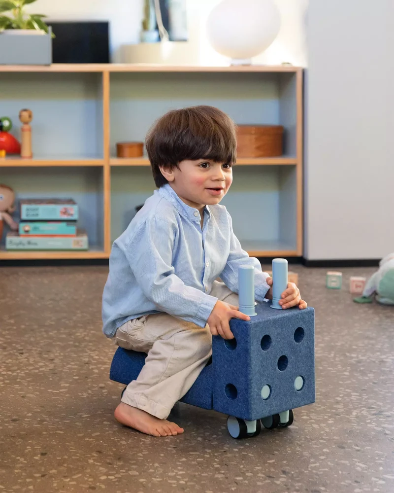 Kreative Bausteine zur Förderung der Grobmotorik Curiosity Set – blau 10 in 1