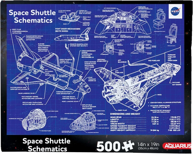 NASA - Space Shuttle Schematics (500pcs)