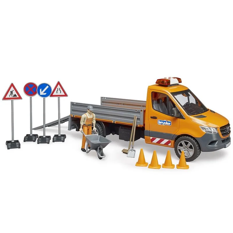 Bruder Mercedes Benz Sprinter Kommunal mit Fahrer, Light & Sound Modul & Zubehör