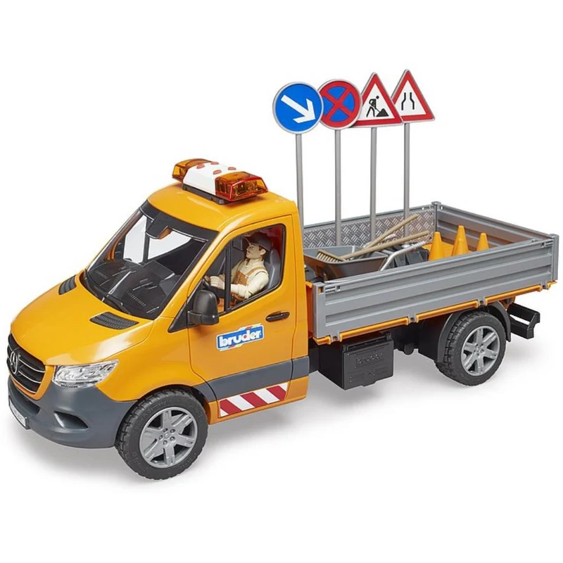 Bruder Mercedes Benz Sprinter Kommunal mit Fahrer, Light & Sound Modul & Zubehör