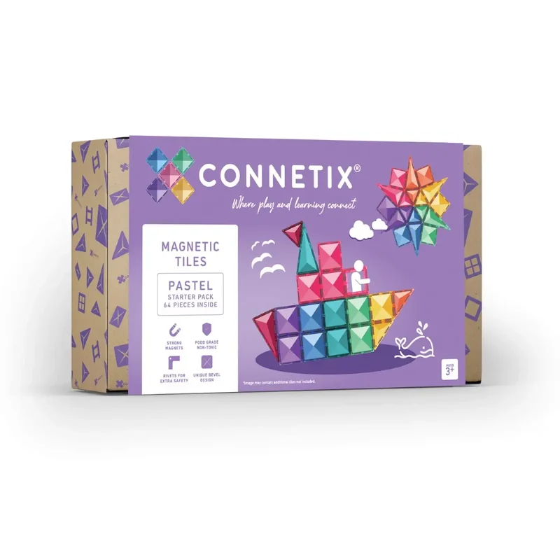 Magnetbausteine – Pastell Starter Pack 64 Teile