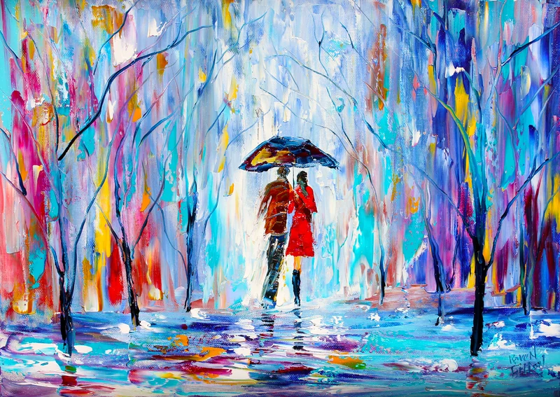 PFG Rainy Love (1000pcs) (Usage/Used - PUZZLES FOR GOOD)