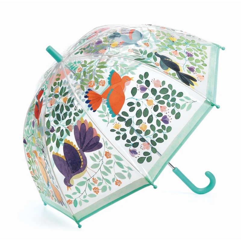 Regenschirm - Vögel und Blumen